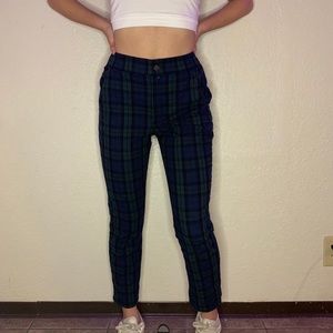 Plaid high waisted pants